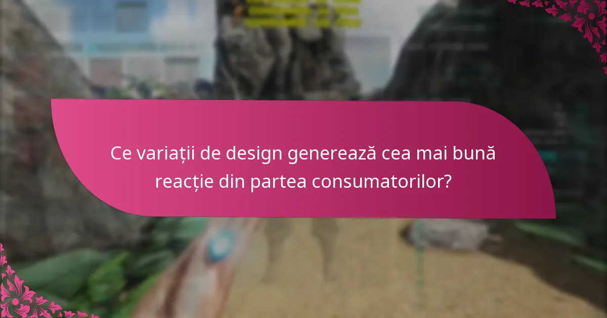 Ce variații de design generează cea mai bună reacție din partea consumatorilor?