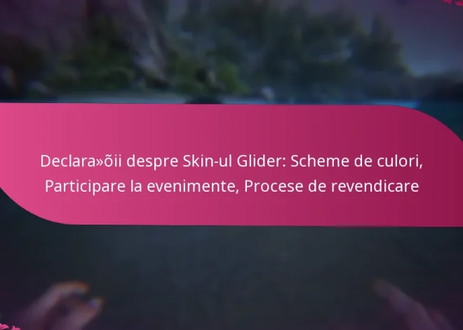 Declarații despre Skin-ul Glider: Scheme de culori, Participare la evenimente, Procese de revendicare