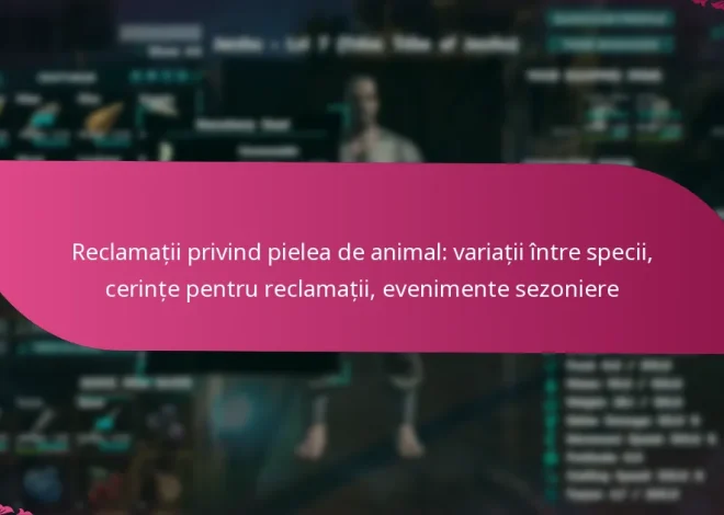 Reclamații privind pielea de animal: variații între specii, cerințe pentru reclamații, evenimente sezoniere