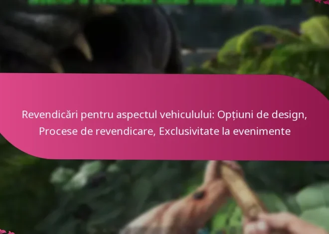 Revendicări pentru aspectul vehiculului: Opțiuni de design, Procese de revendicare, Exclusivitate la evenimente