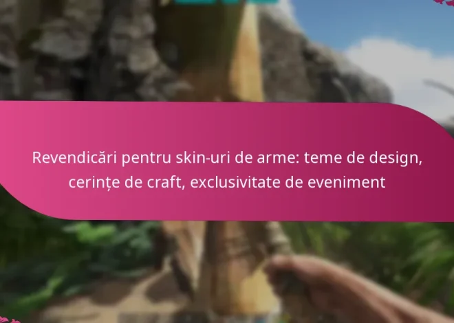 Revendicări pentru skin-uri de arme: teme de design, cerințe de craft, exclusivitate de eveniment