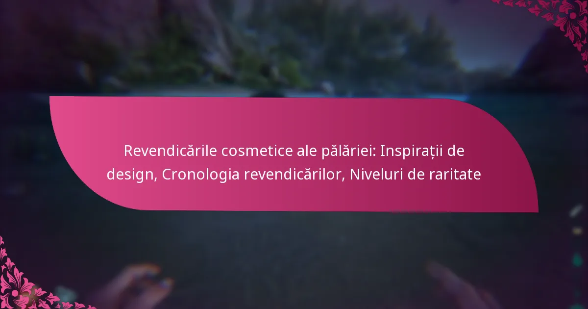 Revendicările cosmetice ale pălăriei: Inspirații de design, Cronologia revendicărilor, Niveluri de raritate