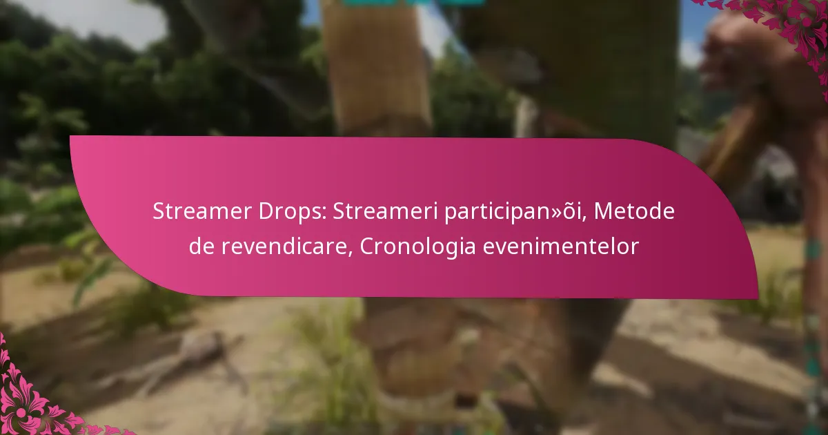 Streamer Drops: Streameri participanți, Metode de revendicare, Cronologia evenimentelor