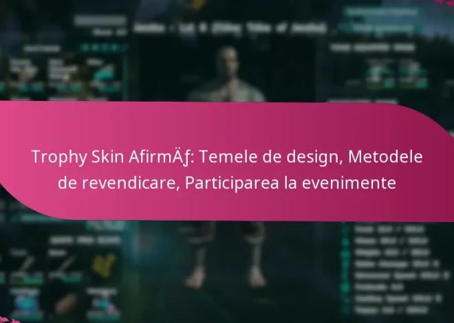 Trophy Skin Afirmă: Temele de design, Metodele de revendicare, Participarea la evenimente